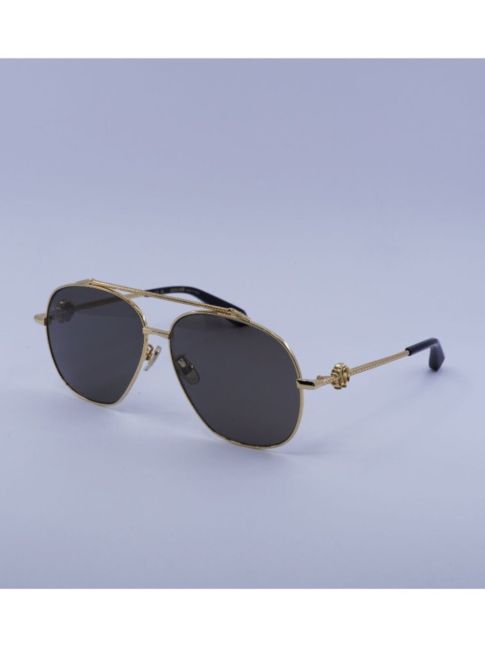 Roberto Cavalli SRC008V 400P Sunglasses Gold Aviator Frame, Polarized Lenses